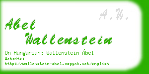 abel wallenstein business card